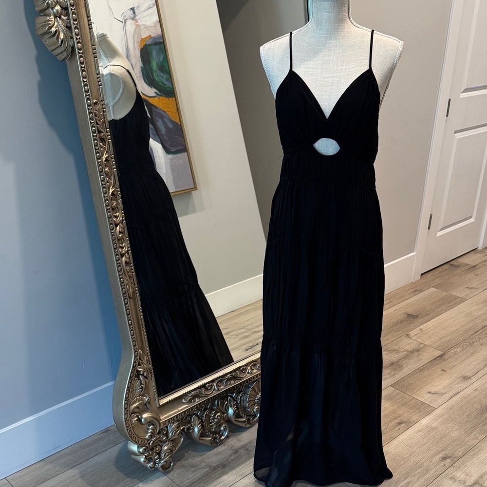 Young Fabulous & Broke Black Backless Dress with Spaghetti Straps